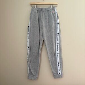 5/$5 Champion Gray Joggers with Logo Stripes